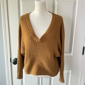 American Eagle Brown V-Neck Sweater